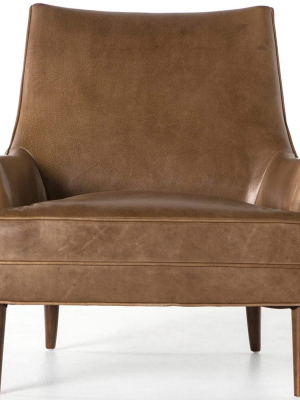 Danya Leather Chair, Warm Taupe Dakota