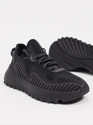 Bershka Mesh Sneakers In Black