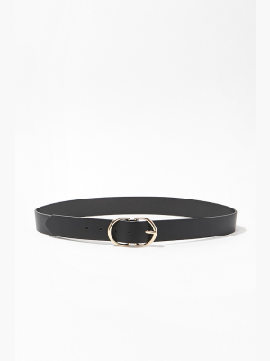 Faux Leather D-ring Belt