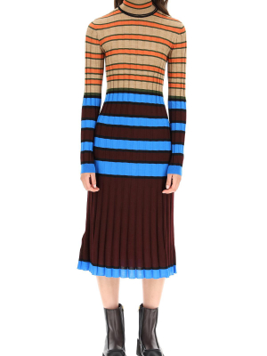 Marni Striped Knit Midi Dress