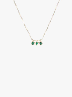 3 Emerald Necklace