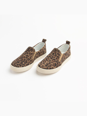 Leopard Classic Slip-on Youth Sneaker  | Final Sale