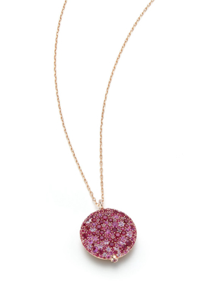 Oc X Wf 18k Large Pink Sapphire Pebble Locket