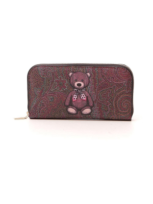 Etro Teddy Bear Print Wallet