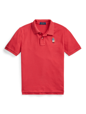 Beach Bear Cotton Mesh Polo