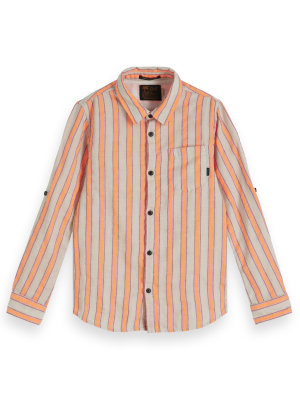 Scotch Shrunk Striped Button-front Shirt