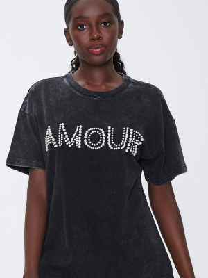 Faux Pearl Amour Graphic Tee