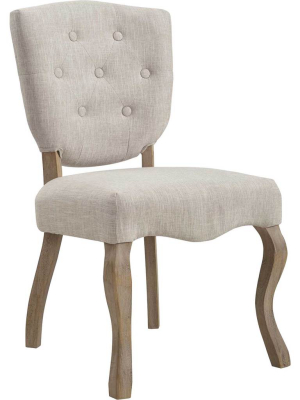 Angie Upholstered Dining Side Chair Beige