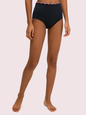 Scallop Wave High-waist Bottom