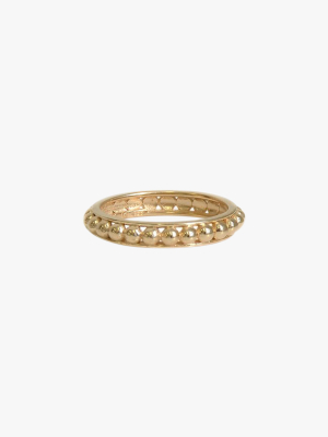 14k Gold Dotted Band