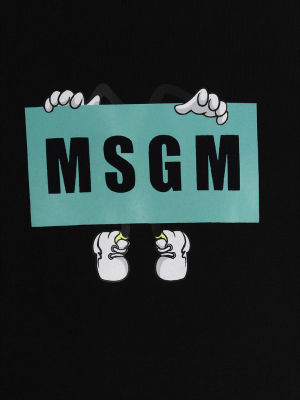 Msgm Cartoon Logo Printed T-shirt