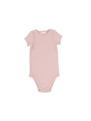 Lil Legs Ribbed Onesie - Blush