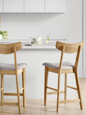 Astrid Mid-century Counter Height Barstool Wood Seat - Project 62™