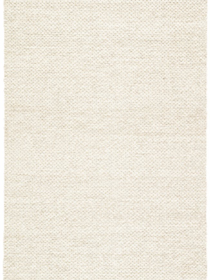 Karlstadt Handmade Solid Taupe & White Area Rug