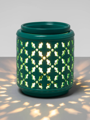 6.5" X 4.5" Ikat Lantern Scent Warmer Turquoise - Opalhouse™