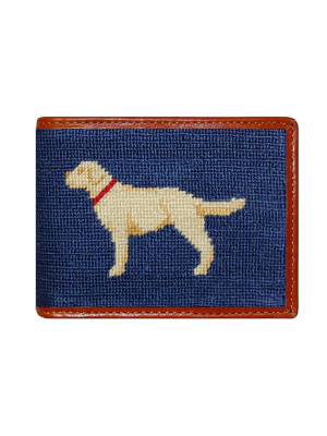 Yellow Lab Needlepoint Bi-fold Wallet