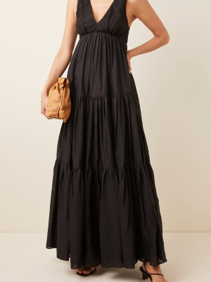 Unending Tiered Cotton Maxi Dress