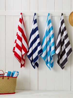 Great Bay Home Terry Cabana Striped 4-pack Beach Towel