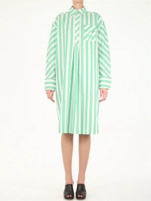 Ganni Striped Shirt Dress