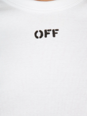 Off-white Fitted Crewneck T-shirt