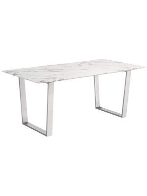 Atlas Dining Table, Silver