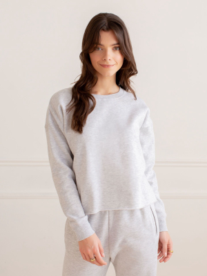 Crop Sweatshirt / Grey Mix