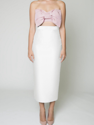 Silk And Wool Pencil Skirt