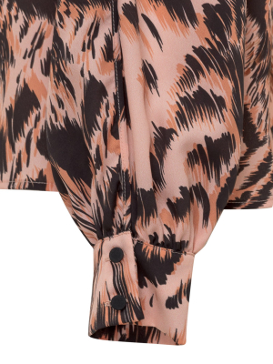 Msgm Leopard Printed Blouse