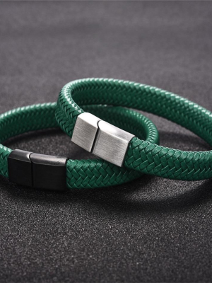 Braid Leather Bracelets - Men