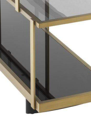 Eichholtz Nesto Bookcase Low - Black & Bronze