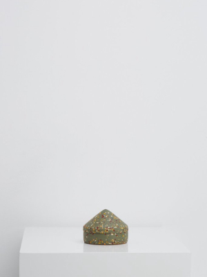 Capra Designs Keepsake Box Cone Terrazzo Agave