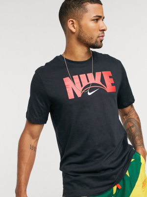 Nike Basketball Large Logo T-shirt In Black