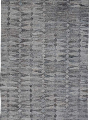 Feizy Beckett Eco Friendly Bohemian Diamond Rug - Light & Dark Gray - Available In 6 Sizes