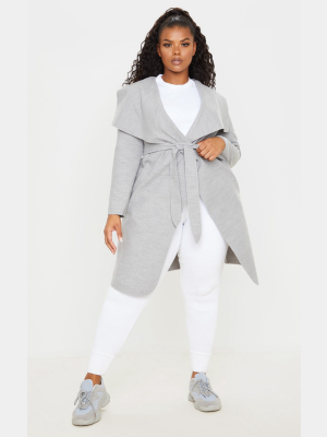 Plus Grey Waterfall Coat