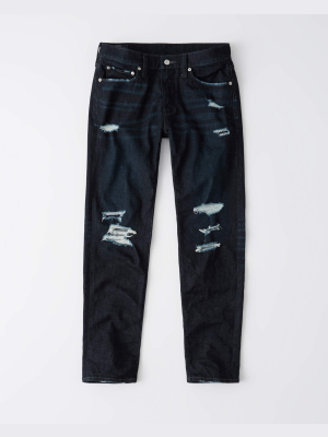 Ripped Skinny Taper Jeans