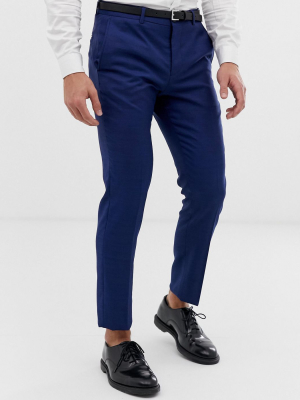 Jack & Jones Premium Slim Fit Stretch Suit Pants In Blue