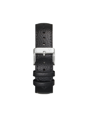 Pebbled Leather Black Strap
