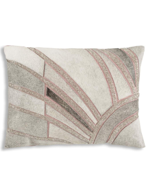 Cloud 9 Theo Lumbar Hide Pillow, Blush