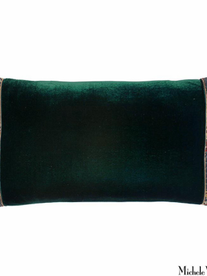 Silk Velvet Pillow Spruce 12x22