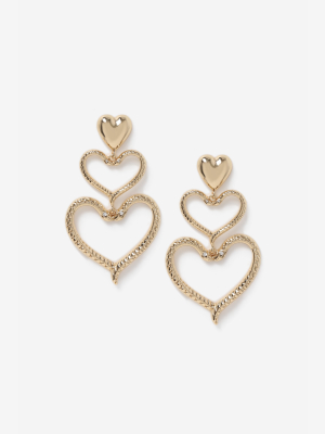 **snake Heart Drop Earrings