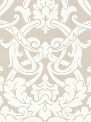 Alimos Taupe Damask Wallpaper From The Savor Collection By Brewster Home Fashions