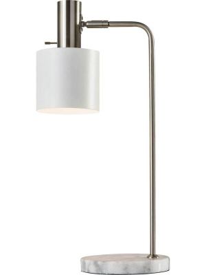 Epinal Desk Lamp Brushed Steel/white