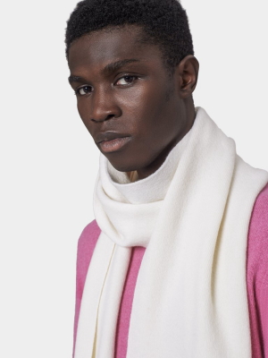 Merino Wool Scarf - Optical White