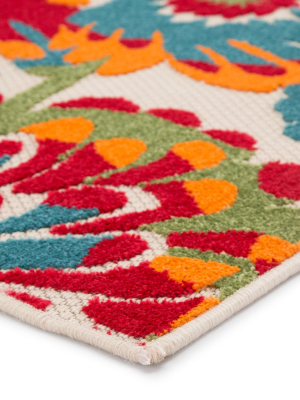 Balfour Indoor/ Outdoor Floral Red/multicolor Area Rug