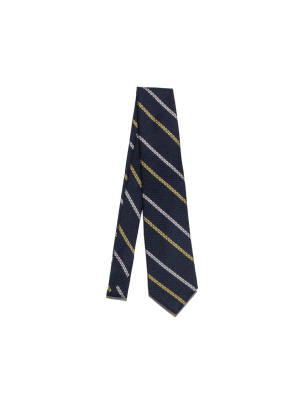 Freemans Necktie- Navy Stripe
