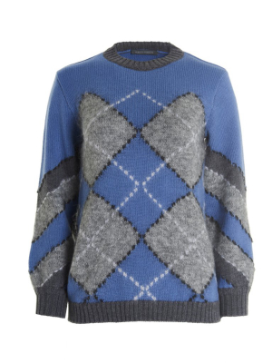 Alberta Ferretti Color Block Knit Sweater