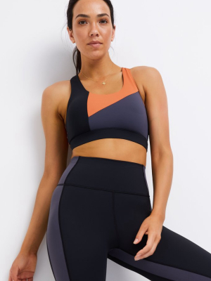 Heidi Block (tangerine/steel) Sports Bra