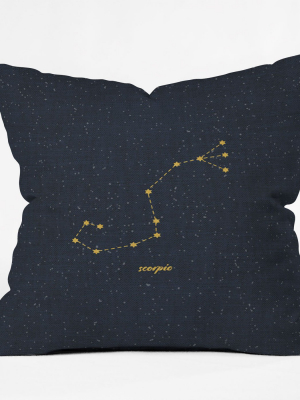 Holli Zollinger Constellation Scorpio Square Throw Pillow Blue - Deny Designs