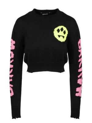 Barrow Smiley Intarsia Cropped Jumper