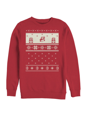 Men's Nintendo Christmas Sweater Mario Sweatshirt